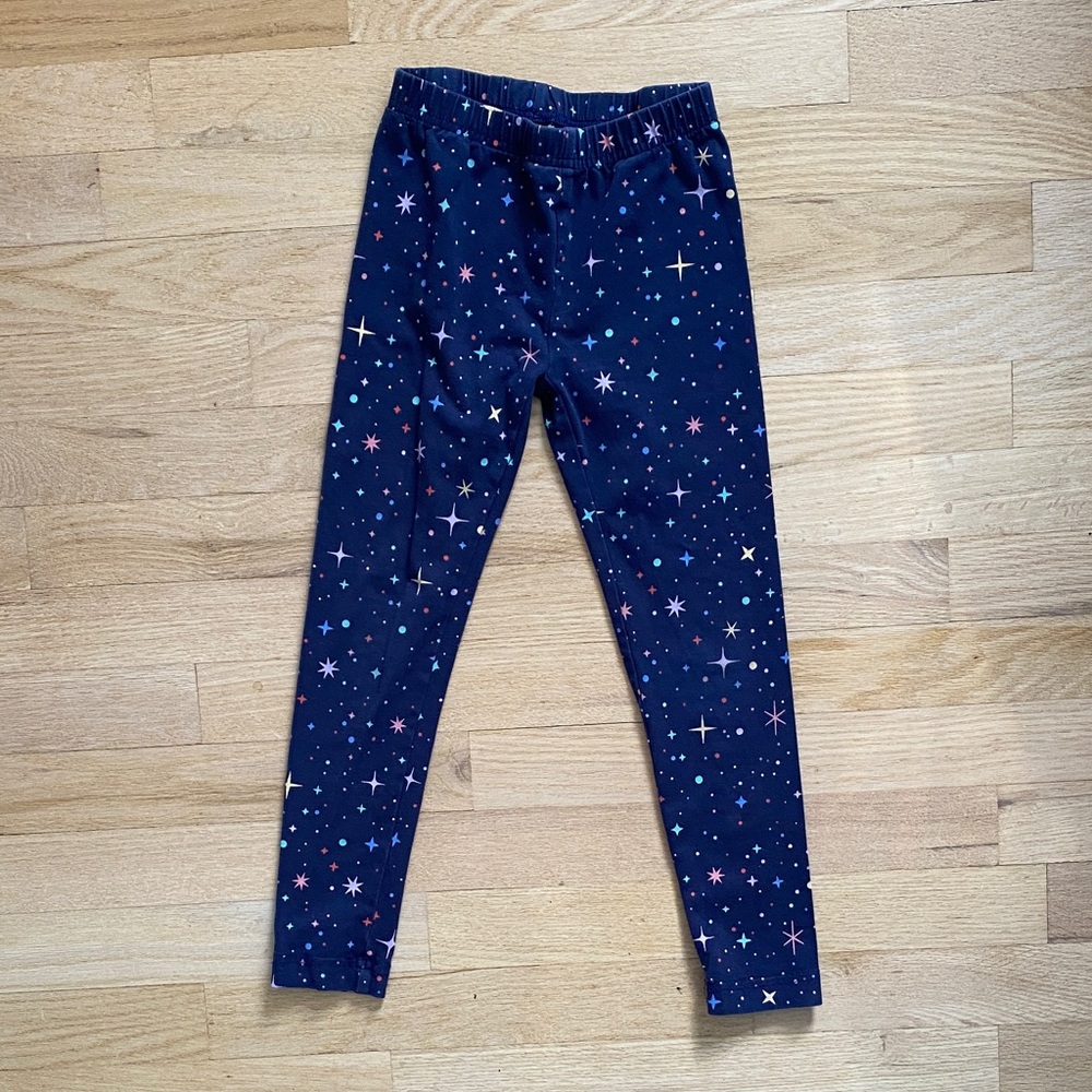 Hanna Andersson Navy Leggings with Star Print